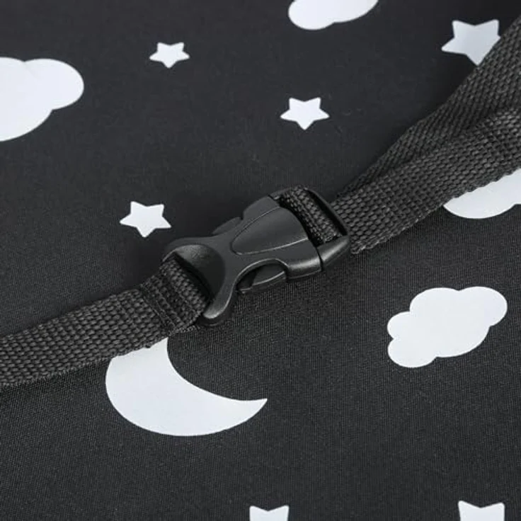 Wickelstation für Baby, Wickeltisch, faltbar, tragbar, Wickeltisch, faltbar, tragbar, mit Aufbewahrungskorb, maximale Belastung von 25 kg,80 x 58 x 90 cm - Schwarz – Bild 5