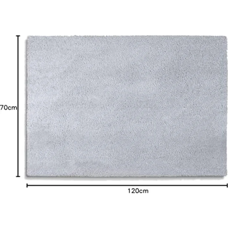 casa pura Badematte Sky Soft, Flauschiger Badezimmerteppich 70x120 cm, rutschfest und waschbar, Silbergrau, ÖKO-TEX 100 zertifiziert – Bild 2
