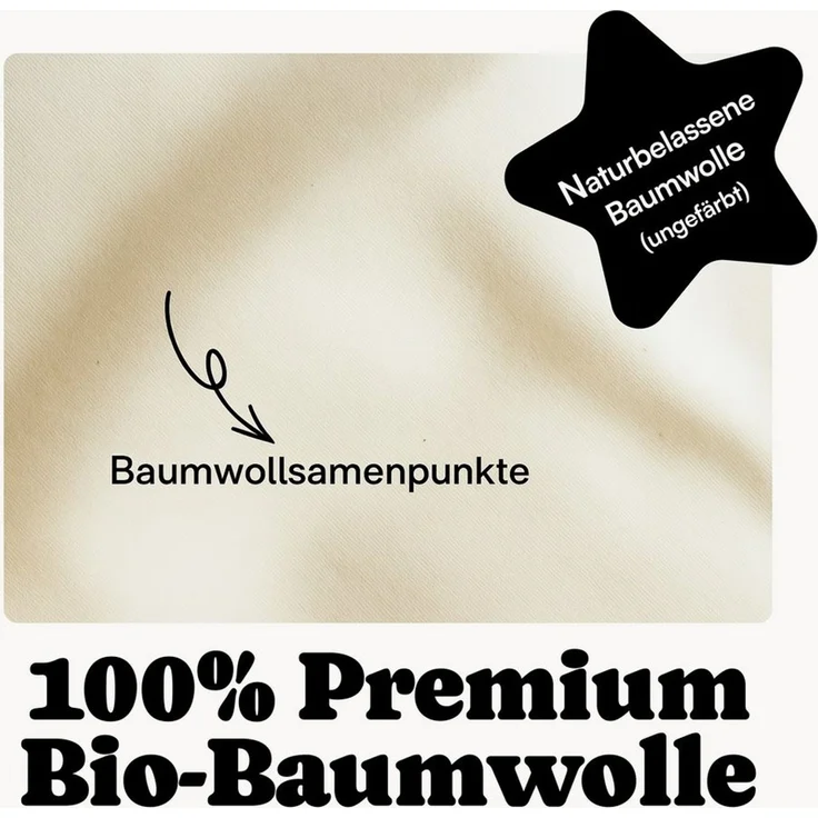 Seralino Spannbettlaken Mako Satin Spannbetttuch (100% Bio Baumwolle), 100% Bio-Baumwolle, Gummizug: rundum, Etiketten zeigen Seiten – schnelles, unkompliziertes Beziehen garantiert, Fairtrade/ GOTS zertifizierte uni Bettlaken, weich – Bild 3