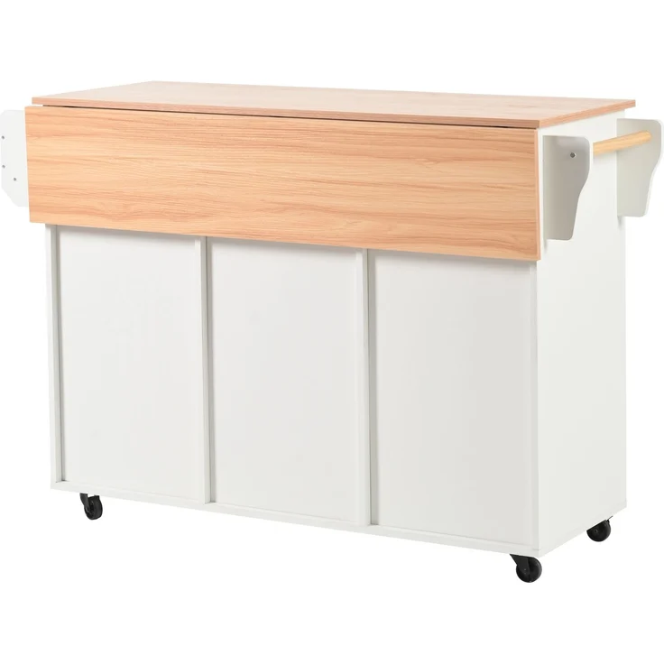 Küchenwagen B 139 x T 46(71) x H 91,5 cm mit klappbarer Arbeitsplatte und Stauraum – Bild 9