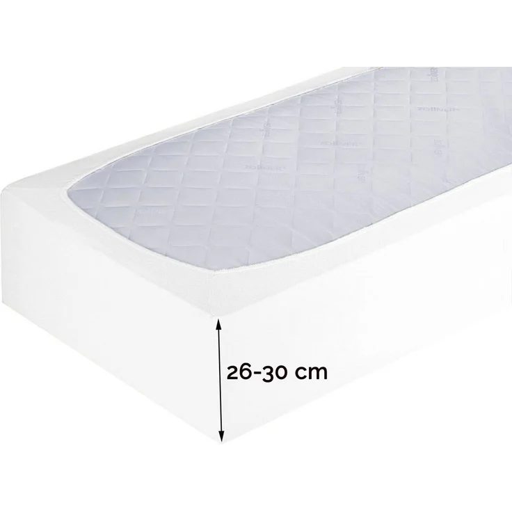 ZOLLNER Spannbettlaken, Double-Jersey, Gummizug: rundum, 100 x 200 cm, 80% Baumwolle, 20% Polyester, vom Hotelwäschespezialist – Bild 3