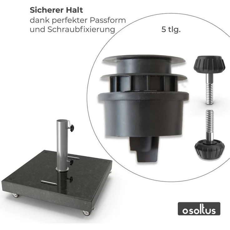 osoltus Sonnenschirm Reduzierringe Schirmständer Adapter für Bodenhülse – Bild 3