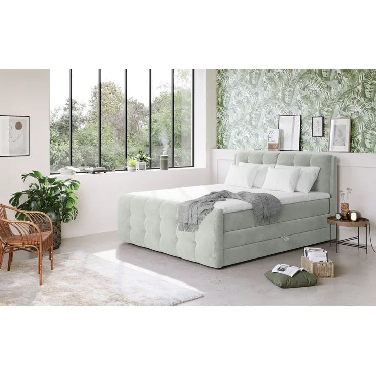 COTTA Boxspringbett Fort mit Bettkasten, inkl. Topper, erhältlich in verschiedenen Breiten (160cm, 180cm & 200cm)