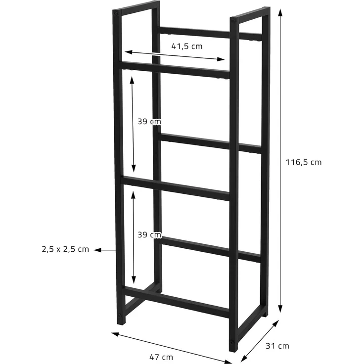 ML-DESIGN Standregal Getränkekistenregal Kistenhalter Kistenregal Getränkeregal für Kisten, 1-tlg, Kastenständer für 3 Kisten stabiles Standregal freistehend Stahl – Bild 6