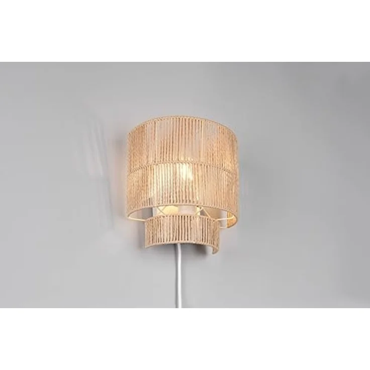 Wandleuchte SATNA aus Papiergarn mit Stecker und Schalter, Höhe 24cm – Bild 2