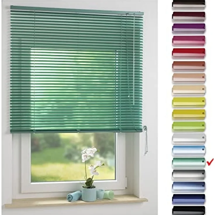 Liedeco Jalousie Aluminium-Jalousie, mit Bohren, freihängend, Aluminium