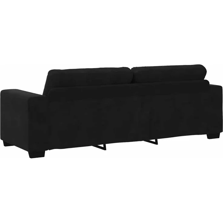 vidaXL 3-Sitzer-Sofa Schwarz 220x78x80 cm Samt 4105139 – Bild 6