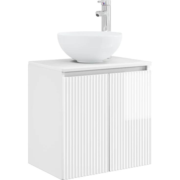 vidaXL Wandhängendes Badezimmerschrank-Set 3 stk. Hochglanz Weiß 3405631 – Bild 5