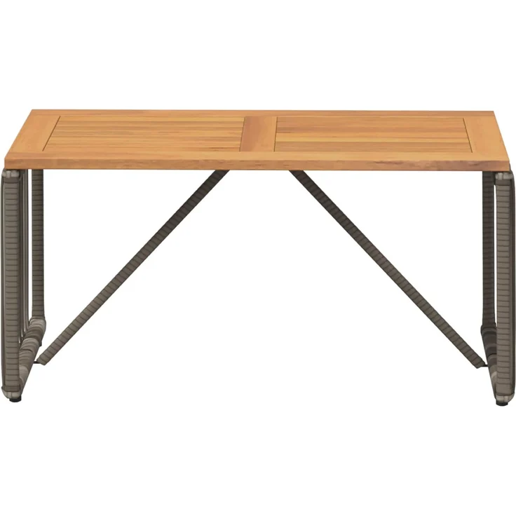 vidaXL Tisch für Outdoor Grau und Braun 80 x 40 x 40 cm Poly-Rattan 42025165 – Bild 5