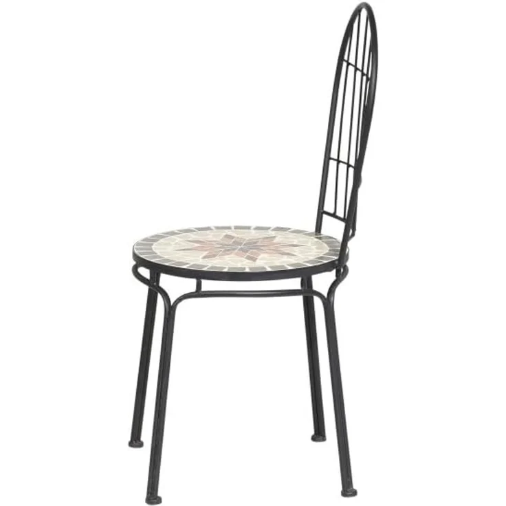 Stella Stapelsessel Gestell Stahl schwarz matt, Fläche Keramik mehrfarbig schwarz – Bild 5