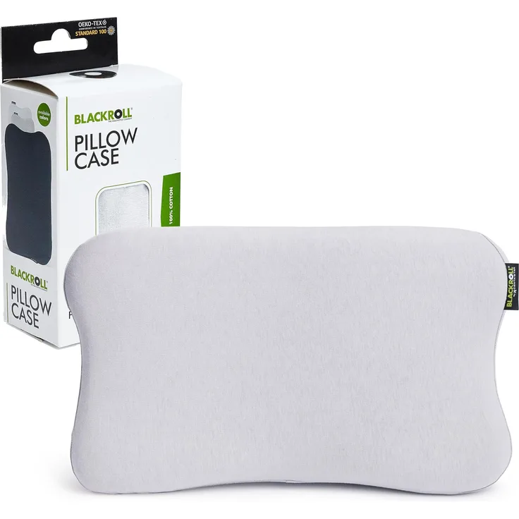 BLACKROLL® Pillow CASE Jersey, Kissenbezug 30x50 cm für Recovery Pillow, weicher Kopfkissenbezug aus hochwertiger Baumwolle, formstabile Kissenhülle ohne Faltenbildung, hellgrau