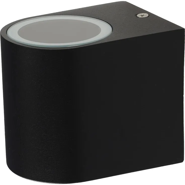 LED-Wandleuchte "CTW-1"für 1x GU10, IP44, Gehäuse schwarz