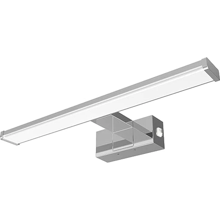 kalb LED Spiegelleuchte Spiegelleuchte chrom oder schwarz 500mm, mit integriertem Netzschalter, Chrom – Bild 2