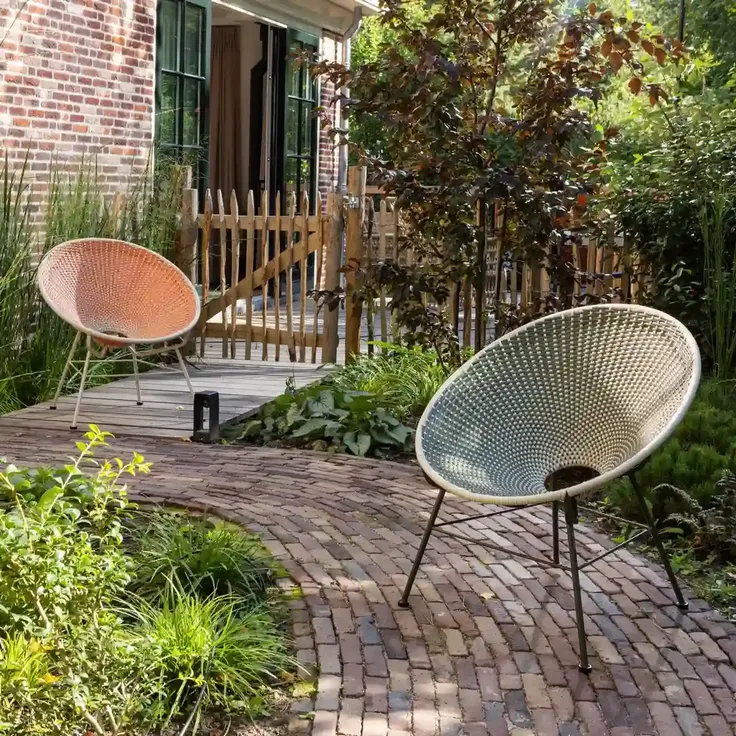 Gartensessel Kazoun - Wicker & Metall, Orange – Bild 2