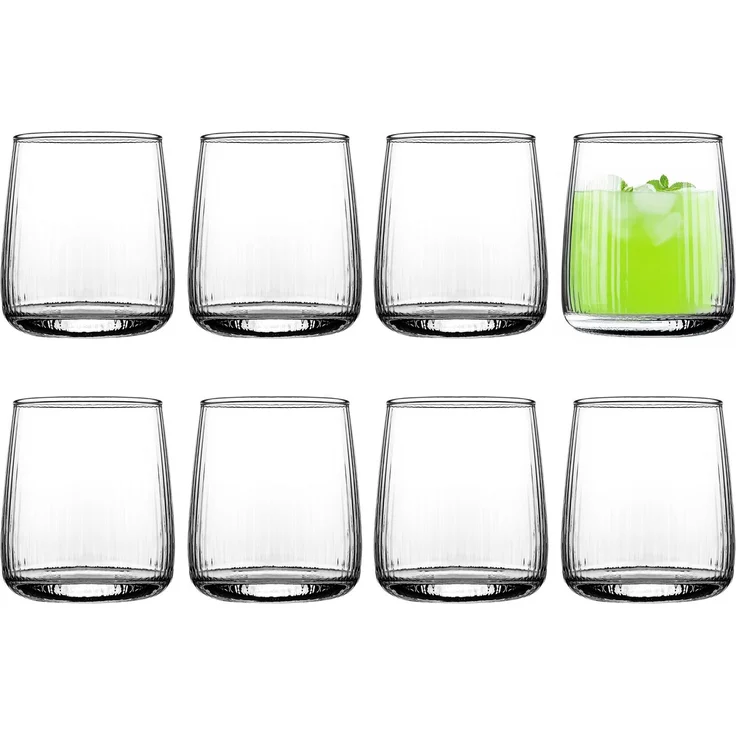 KADAX Wassergläser, Set von 8, Trinkgläser, Saftgläser aus Glas, robuste Gläser für Wasser, Saft, Garten, Party, Drink, Bier, Universalgläser, Cocktailgläser, Getränkegläser – Bild 2