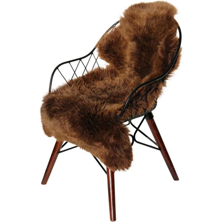 Lammfell Natur Farben Farbe: Grizzly | Größe: 100-110 – Bild 1