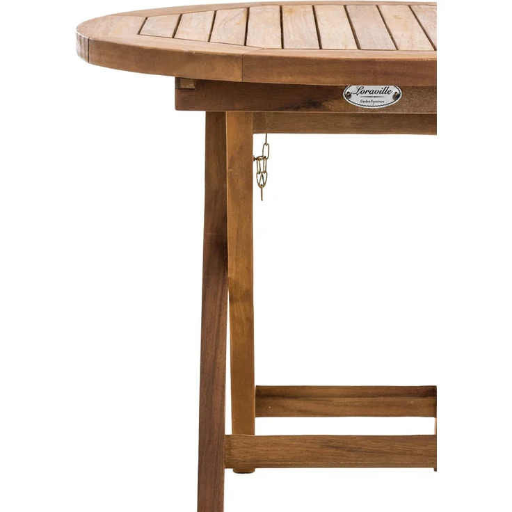 CLP Teakholz Beistelltisch, klappbarer Gartentisch Maharao, Tisch rund, wetterfest,teak – Bild 6