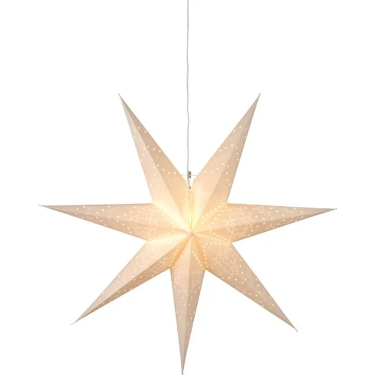 Weihnachtsstern Sensy von Star Trading, 3D Papierstern Weihnachten in Weiß, Dekostern zum Aufhängen mit Kabel, E14 Fassung, Ø: 100 cm – Bild 3