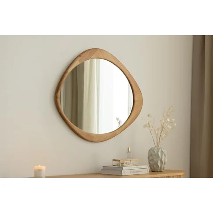 riess-ambiente Wandspiegel ORGANIC 90cm natur – Eichenholz-Design, asymmetrisch, variabel (Einzelartikel, 1-St), Dekoration mit natürlicher Maserung – ideal für Flur oder Schlafzimmer – Bild 9