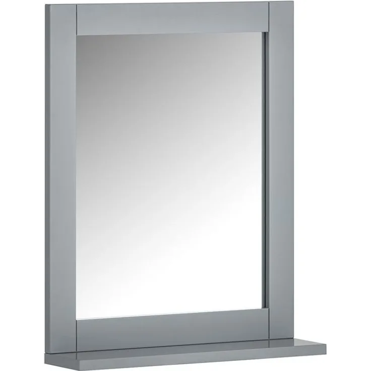 SoBuy FRG129-SG Wandspiegel, MDF, Lackiert, Grau, 40 x 50 x 10 cm