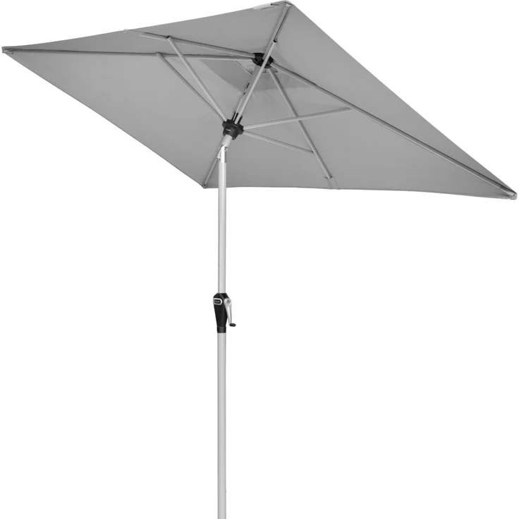 Doppler Sonnenschirm / Kurbelschirm "Active Auto Tilt 210 x 140" mit Höhenverstellung, hellgrau, 210 x 140 cm – Bild 3