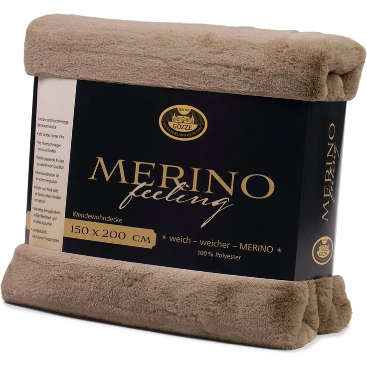Wohndecke Merino Wendewohndecke, Gözze, kuschelig weich – Bild 4