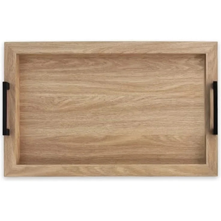 Spetebo Beistelltisch Sofa Beistelltisch in C-Form schwarz mit Tablett Tischplatte (Anzahl, 1-St, Stück), Platzsparend – Bild 4