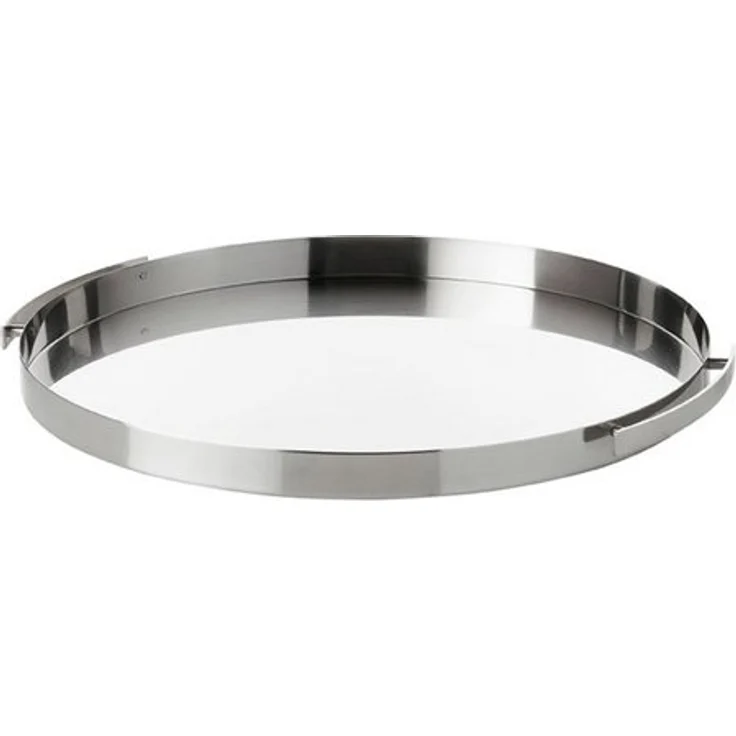 Stelton Arne Jacobsen Serviertablett aus Edelstahl, Design: Cylinda Line, W:38,7 CM L:41,5 CM H:4 CM – Bild 3