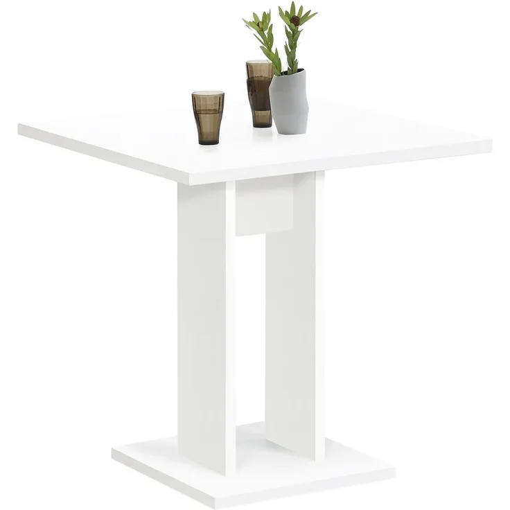 Esstisch >Yvette< in Weiß - 70x77,5x70cm (BxHxT)