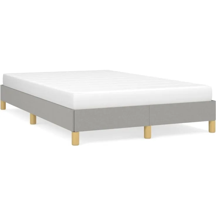 vidaXL Bettgestell ohne Matratze Hellgrau 120x190 cm Stoff 3269612