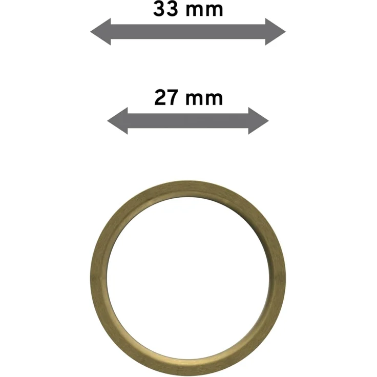 INTERDECO Gardinenring Flachringe mit Faltenhaken, für 20 mm Ø Gardinenstangen, (Packung, 12-St, Messing-Optik), Metall – Bild 3