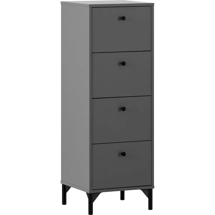 Schildmeyer Kommode Smash, Breite 40 cm, 4 Schubladen mit Teilauszug und Metallbeschlägen – Bild 2