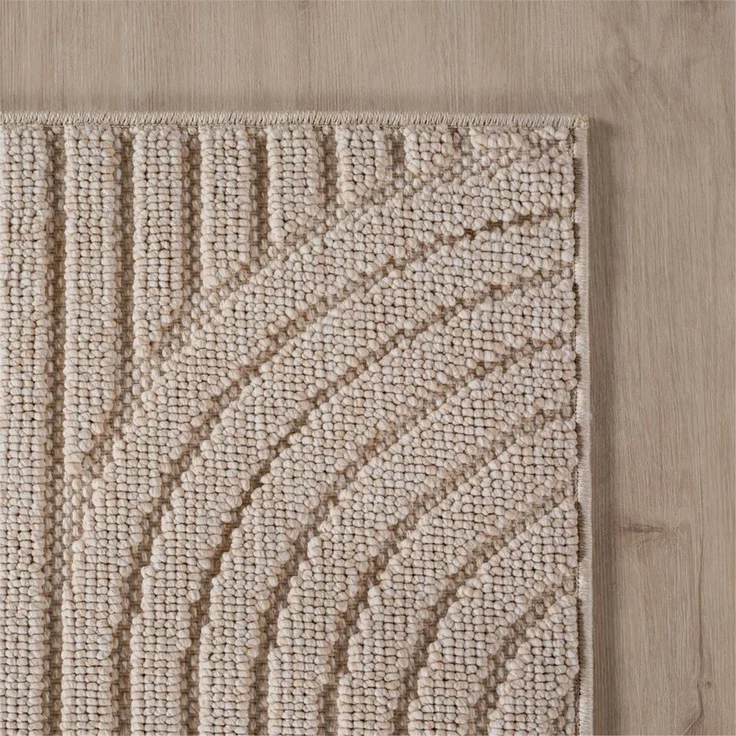 Ayyildiz Teppiche Teppich HELIX 2201, auch als Läufer und Rund erhältlich, rund, Höhe: 7 mm, 3D-Effekt durch Cut-Loop-Webtechnik, Woll-Optik, Bouclé, Wohnzimmer – Bild 4