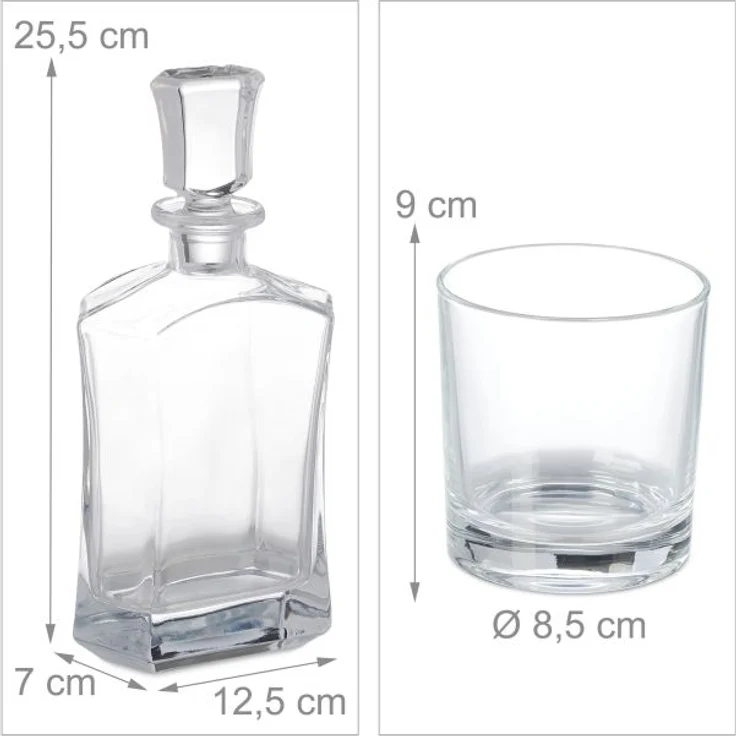 5-tlg. Whisky Set mit Karaffe & Gläsern – Bild 4