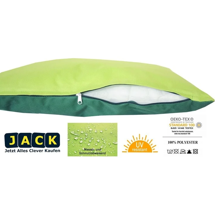 JACK Dekokissen JACK 2-farbiges Wende Outdoor Kissen 30x50 cm Dekokissen inkl. Füllung, mit Lotus-Effekt, Robust, Strapazierfähig, für Innen & Außen geeignet – Bild 2