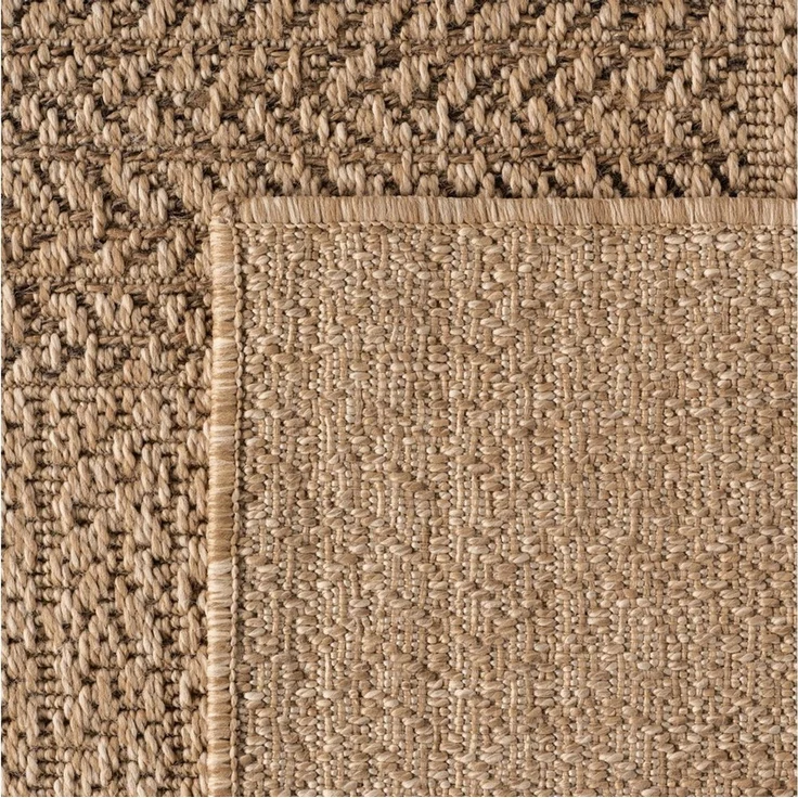 Teppium Teppich Natürlicher Jute-Optik Outdoor-Stil, Rechteckig, Höhe: 5 mm, Indoor Outdoor Teppich Wetterfest 3D Optik Wohnzimmer Küchen Terrasse – Bild 4