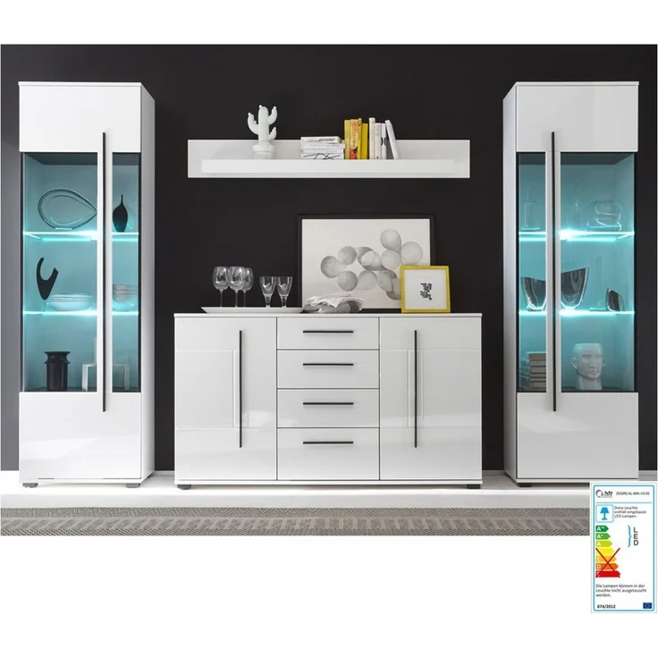 Lomadox Wandregal COLORADO-61, Wandboard Bücherregal Regal 150cm breit weiß – Bild 2
