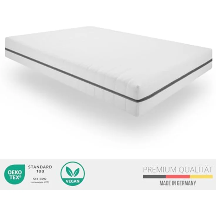 Sleepneo - Orthopädische 7 Zonen Matratze 120x190 - Höhe ca. 18cm - Härtegrad H3 & H4 - Kaltschaummatratze ergonomisch stützend - Oeko TEX & CertiPUR Zertifiziert – Bild 4