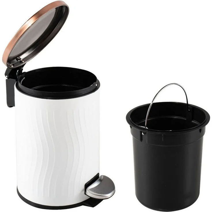 HTI-Living Kosmetikeimer Abfalleimer mit Soft-Close Deckel 3 Liter Jannik, Mülleimer Kosmetikeimer Edelstahl – Bild 2