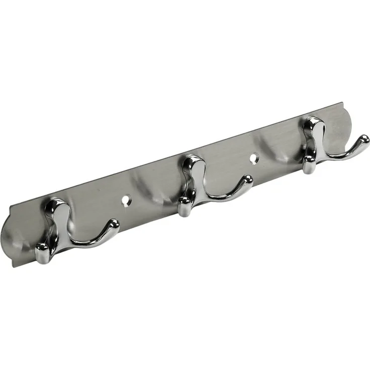 Hettich Garderobenleiste 3 Haken 28,0 x 3,8 x 3,3 cm silber