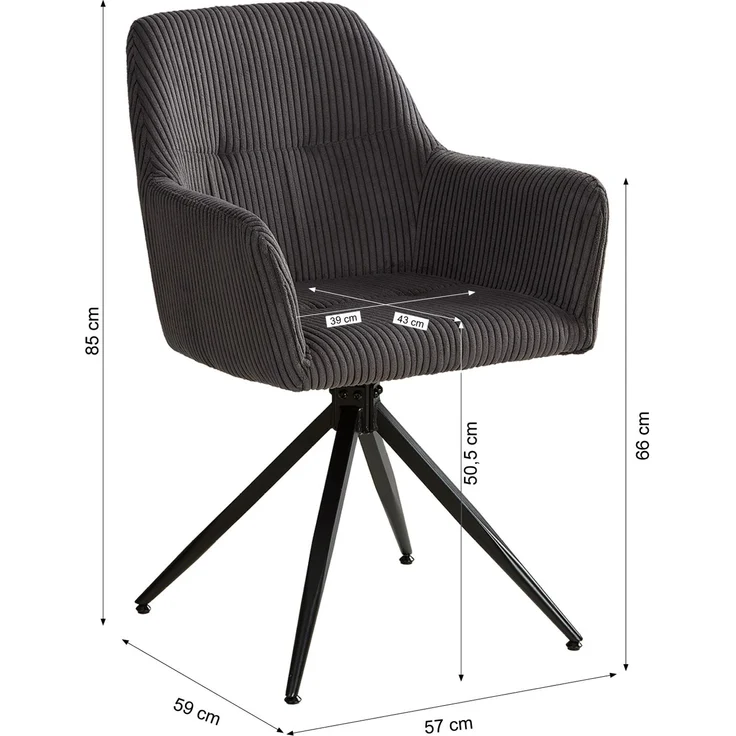 Set Esstisch mit 4 Stühlen, Cord Polsterstühle Grau, Küchentisch Modern Holz Shabby Weiß, Esszimmertisch Massiv, 160x90 cm – Bild 3