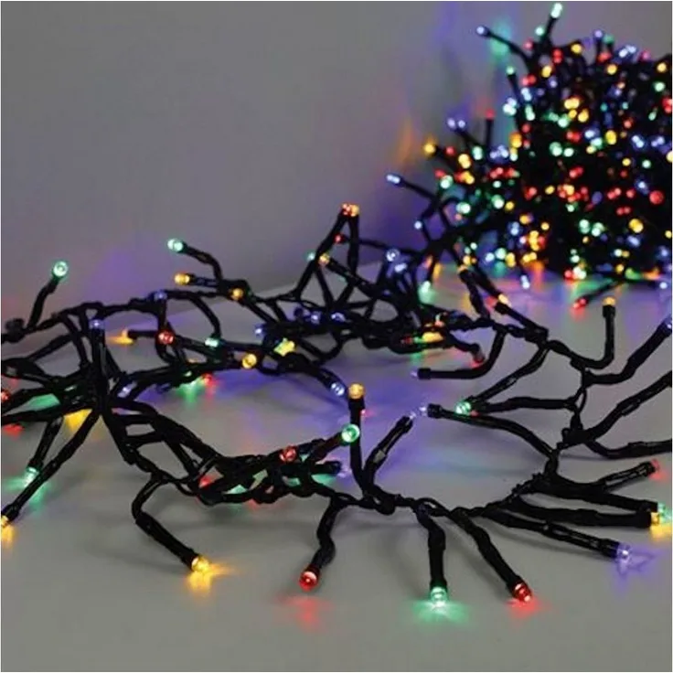 LED Cluster-Lichterkette 768 LEDs Bunt Büschellichterkette Weihnachtsbeleuchtung Außenbeleuchtung Balkon Garten Dekoration Beleuchtung
