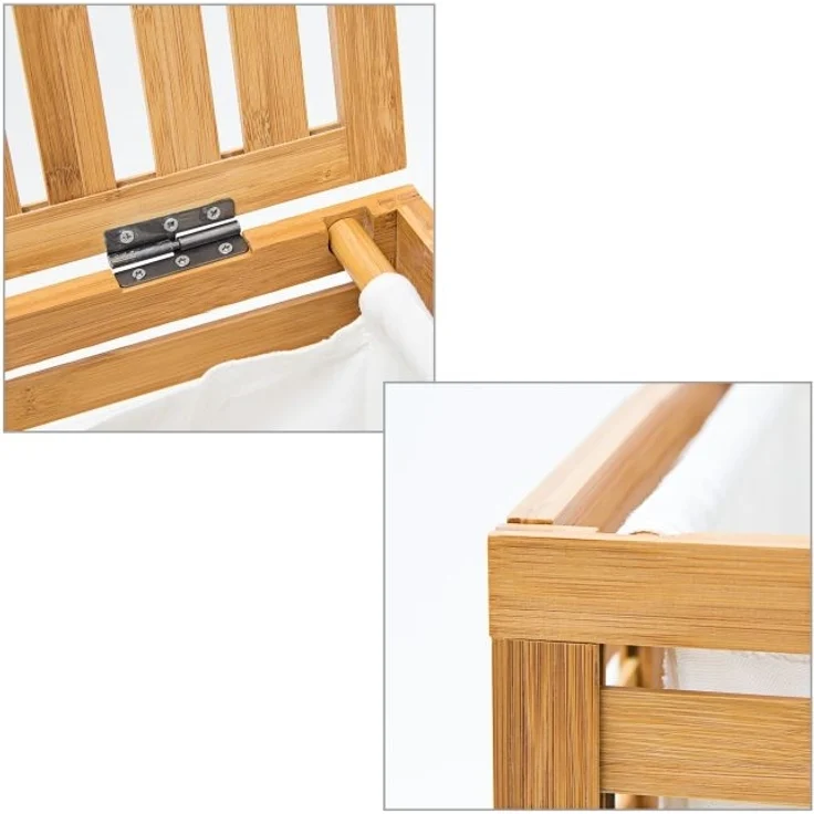 Wäschetruhe Holz – Bild 6