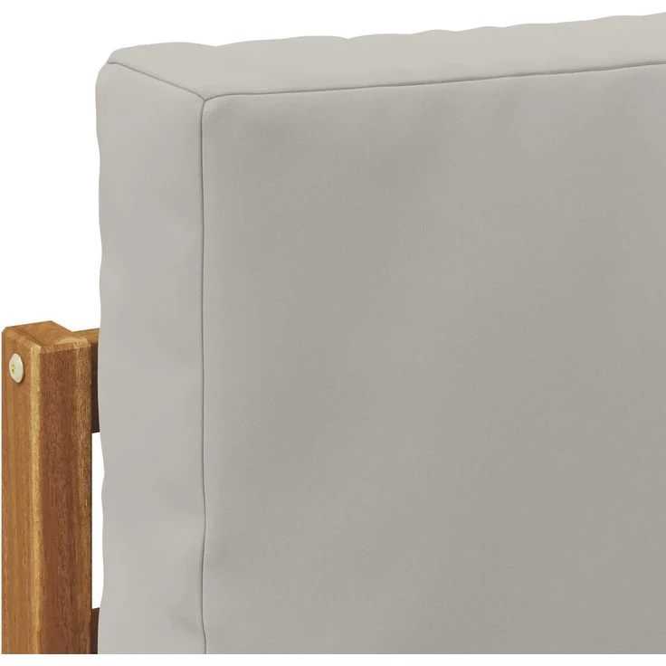 vidaXL Outdoor-Sofagarnitur mit Kissen 3 pcs Natürlich und Hellgrau 3365954 – Bild 4