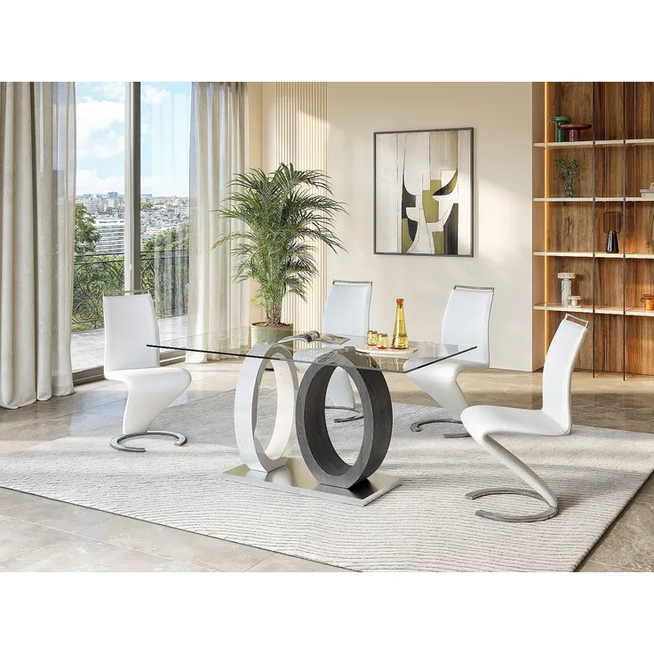 Stuhl Freischwinger 2er-Set Twizy - Weiß