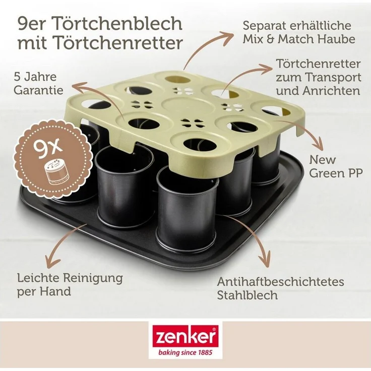 Zenker Backblech Mini-Törtchenblech, Törtchenform, Backform für Mini-Kuchen – Bild 2