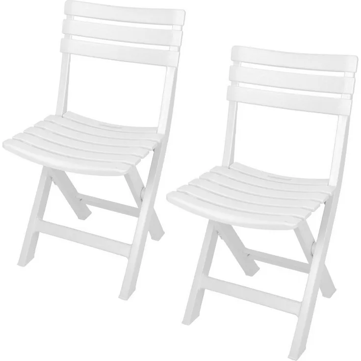 Progarden Klappstuhl Gartenmöbel Sitzgruppe Balkonmöbel Terrasse (Packung, 2 St), 2er Set, Kunststoff, Campingstuhl, Leicht, Platzsparend