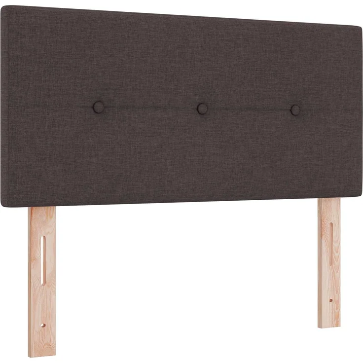 vidaXL Boxspringbett mit Matratze Dunkelbraun 90 x 190 cm Stoff 3451359 – Bild 4