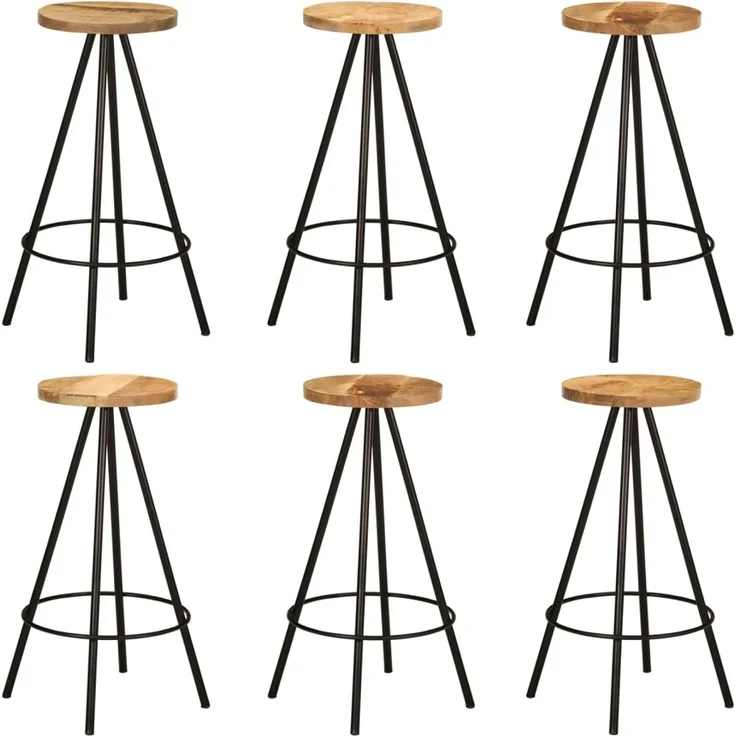 vidaXL 7-tlg. Bar-Set Massivholz Mango 4009370 – Bild 6