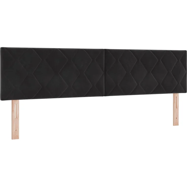 vidaXL Boxspringbett mit Matratze Schwarz 180 x 200 cm Samt 3450772 – Bild 4